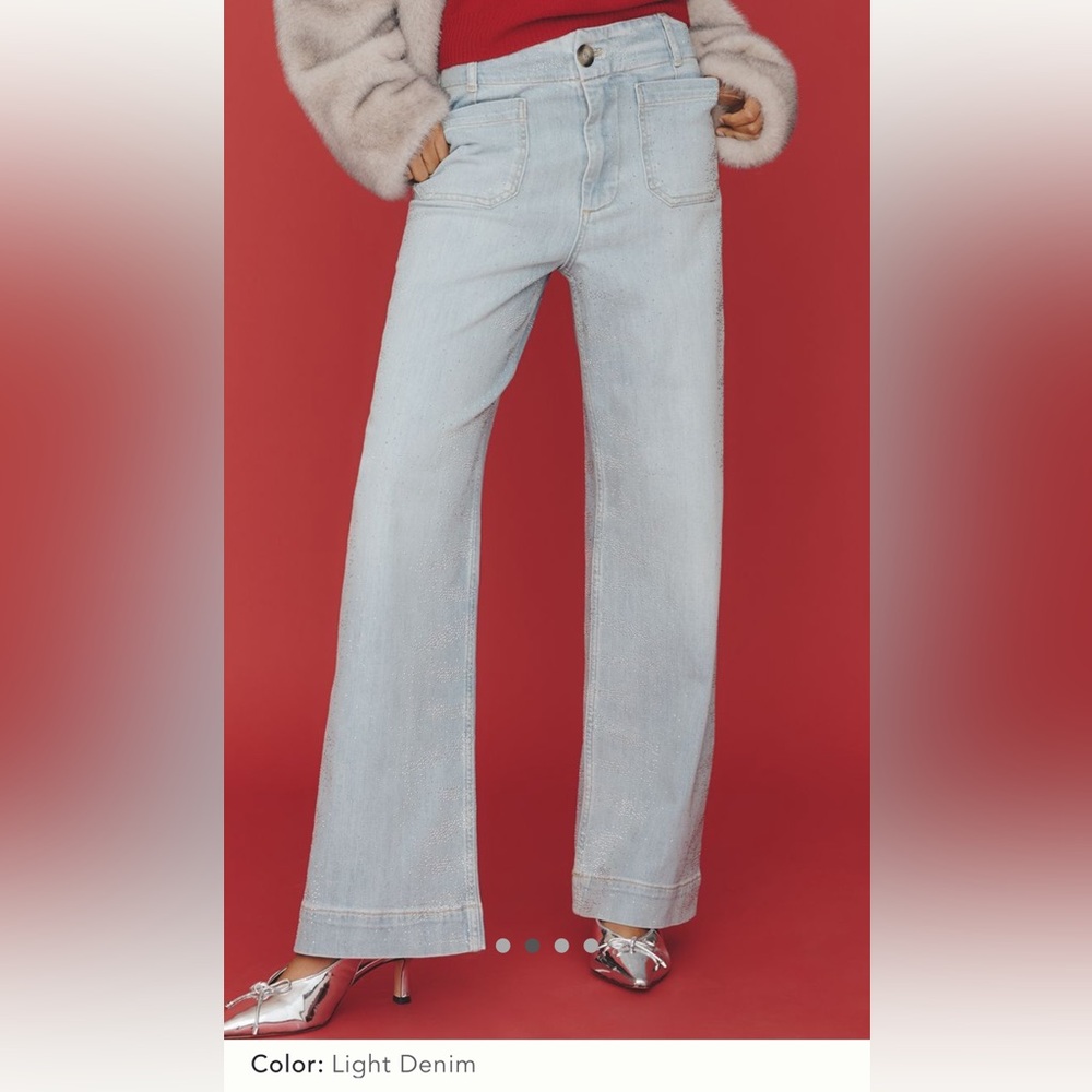 The Colette Full-Length Sparkle Jeans by Maeve - SOLD OUT ON ANTHROPOLOGIE